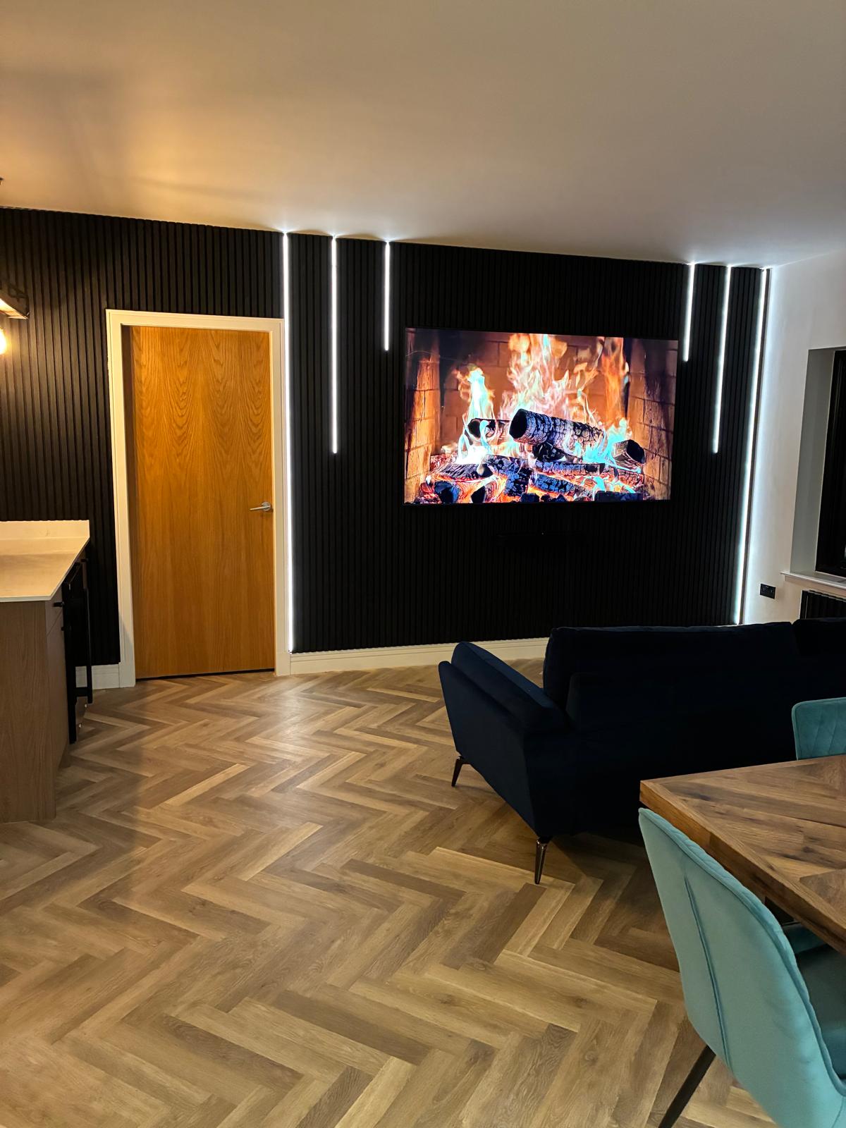 Bespoke Media Wall Installation by M4 Contractors